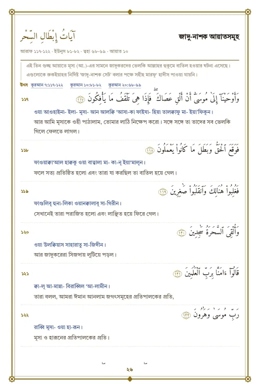 পৃষ্ঠা ২৬: জাদু-নাশক আয়াত